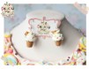 Set Colier Delicios - felii de tort, cupcake-uri si acadele multicolore si cercei cupcake