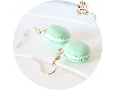 Cercei macarons vernil menta